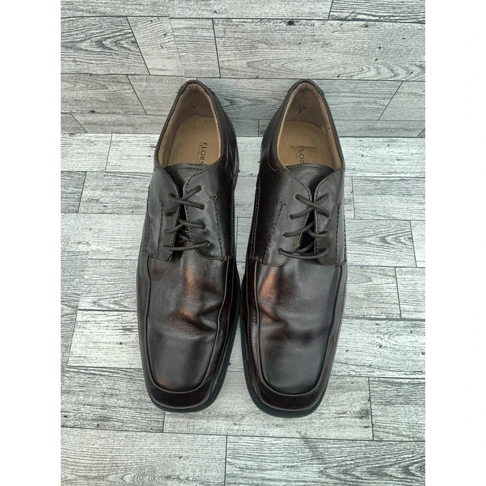 Florsheim Shoes Mens Size 10 Leather Square Toe Derby Dress‎ Comfort Oxfords